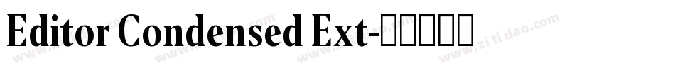 Editor Condensed Ext字体转换